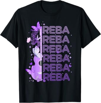 Vintage Reba Name Retro Style 70s 80s First For Men Women T-Shirt