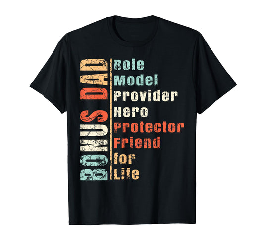 Step Dad Shirt Gift Best Bonus Dad Ever For Stepdad T-Shirt T-Shirt