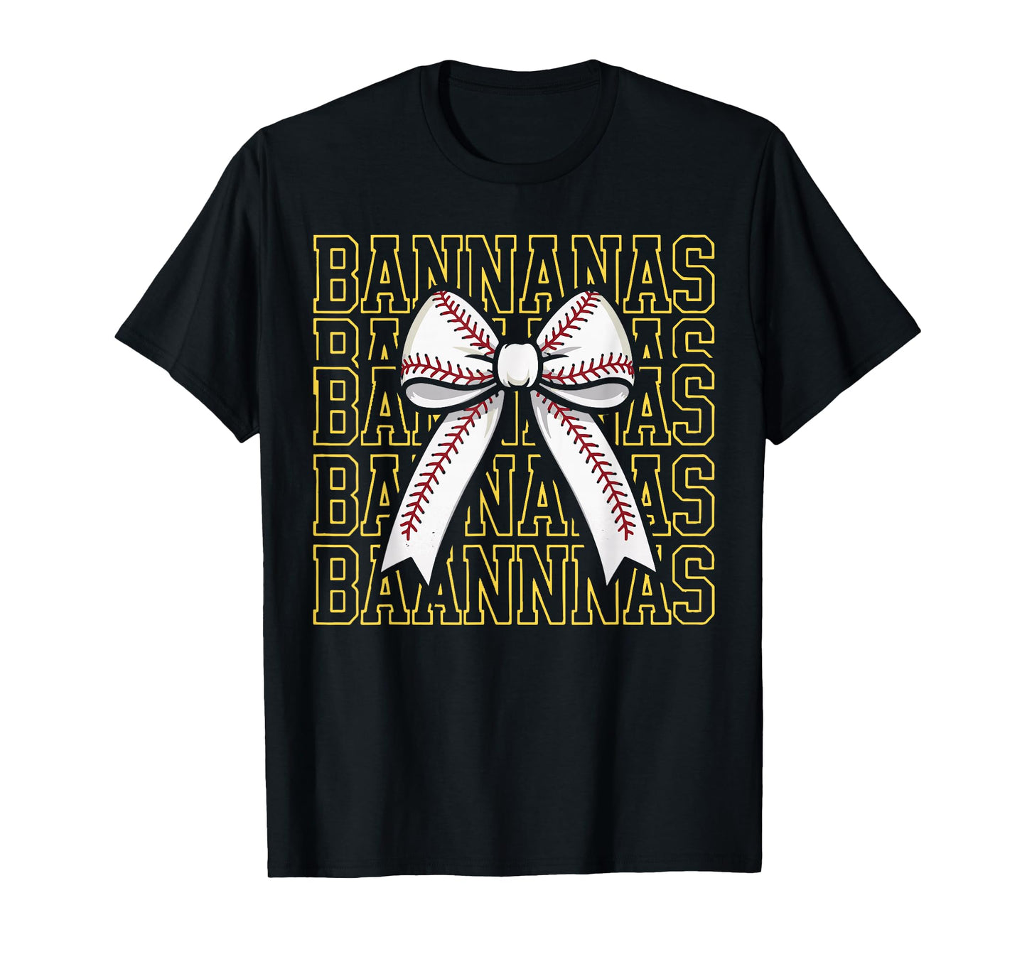 Retro Bananas Last Name Coquette Bow Women Girls Kids T-Shirt