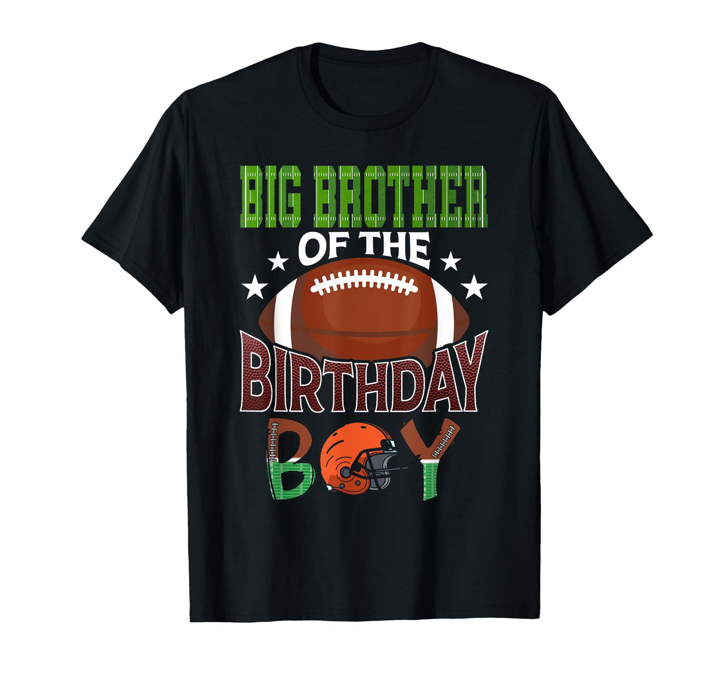 Big Brother of The Birthday Boy Football Party Family T-Shirt
