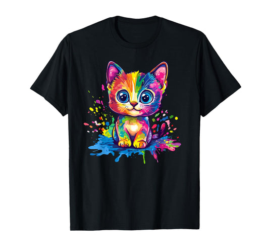 Adorable Colorful Kitten T-Shirt