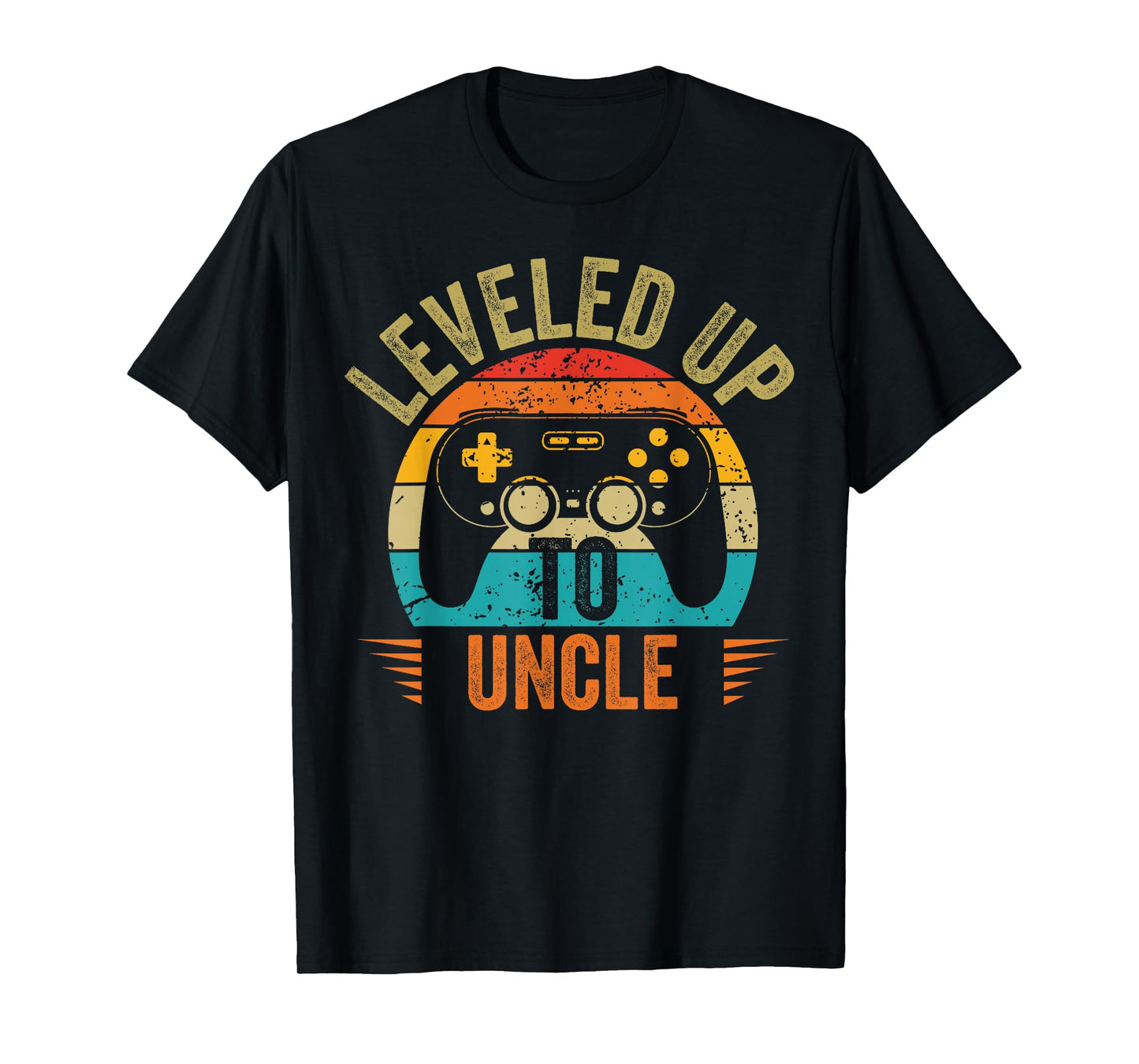 Leveling up to uncle 2025 funny video gamer vintage men T-Shirt