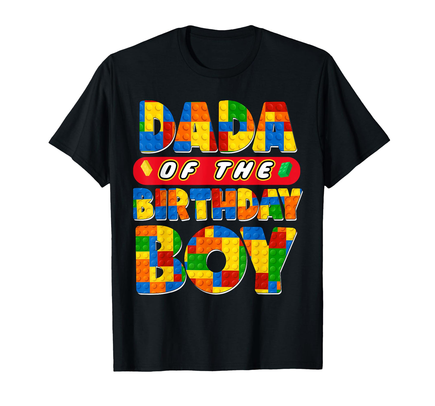Dad And Mom Dada Birthday Boy Building Bricks Family Party T-Shirt