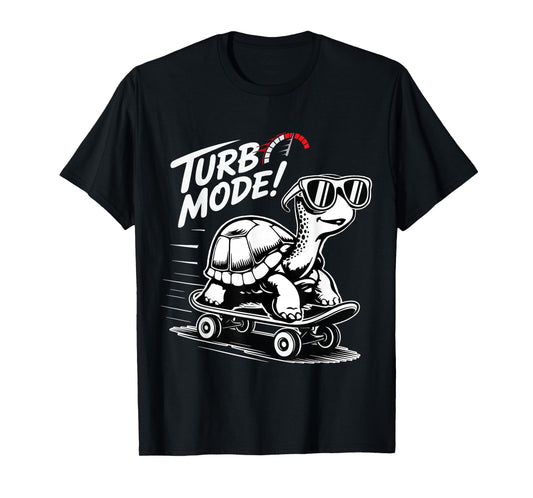 Cool Turtle on Skateboard Funny Turbo Vintage Gift T-Shirt