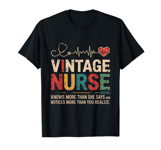 Vintage Nurse Definition Retro Registered Nursing Women T-Shirt