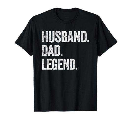 Husband Dad Legend - Vintage Distressed Bold Husband Graphic T-Shirt