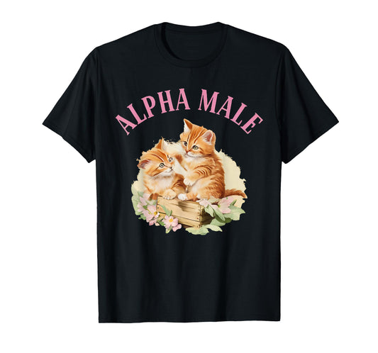 Alpha Male Cute Cat Funny Oddly Specific Dank Meme T-Shirt