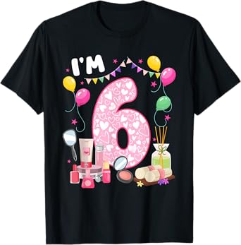 6 Year Old Birthday Spa Lover 6th Spa Themed Party T-Shirt