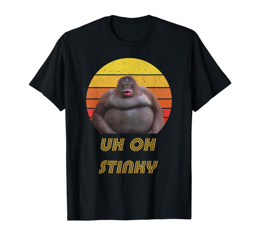 Uh Oh Stinky Poop Vintage Retro Dank Memes Le Monke T-Shirt