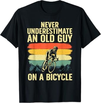Cool Cycling Art For Men Grandpa Bicycle Riding Cycle Racing T-Shirt