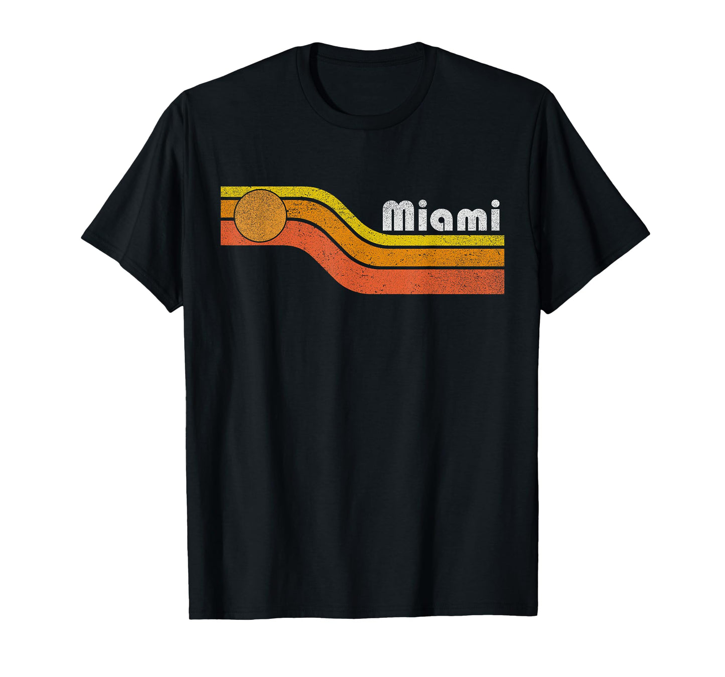 Miami - Vintage Men Women 70s 80s Graphic Cool Retro T-Shirt