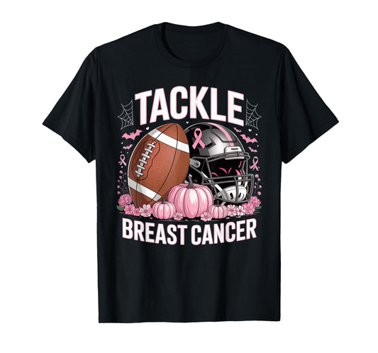 Tackle Breast Cancer Football Breast Cancer Awareness Month T-Shirt
