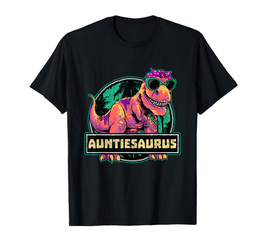 Aunt Dino Auntiesaurus Dinosaur Birthday Auntie T-Shirt