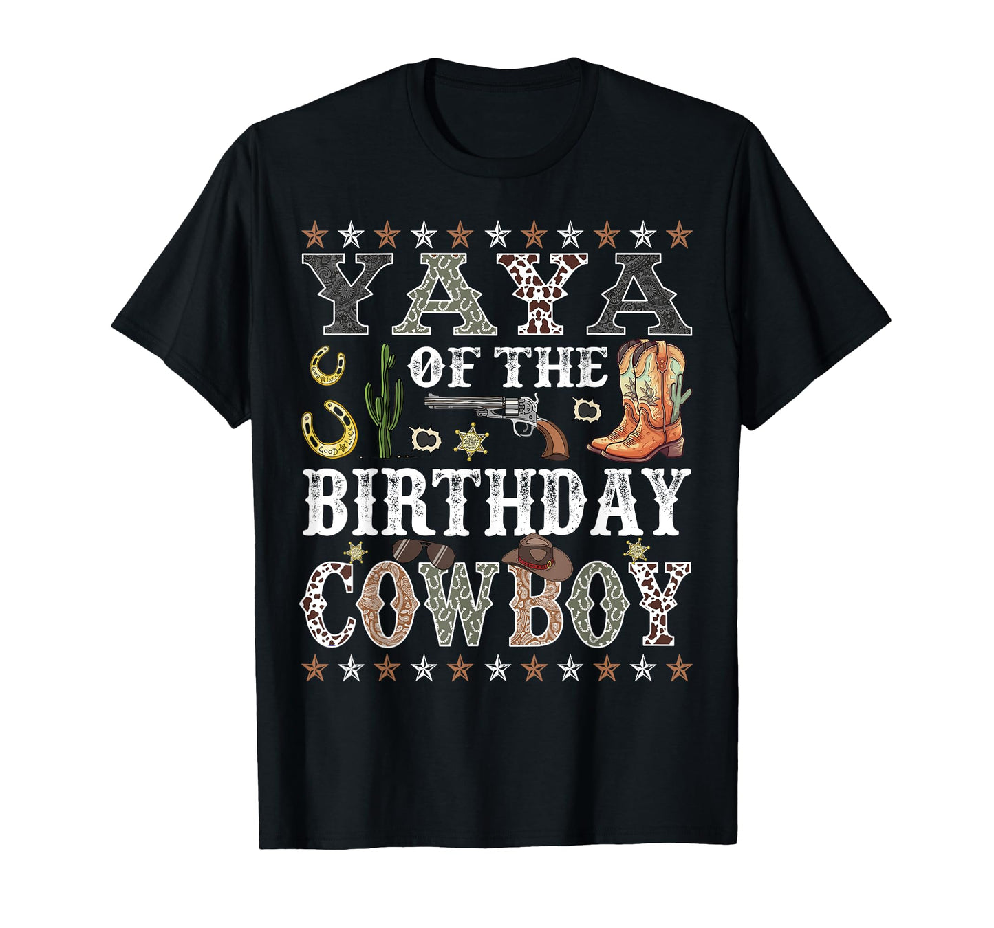 Yaya Of The Birthday Cowboy Rodeo Yaya T-Shirt