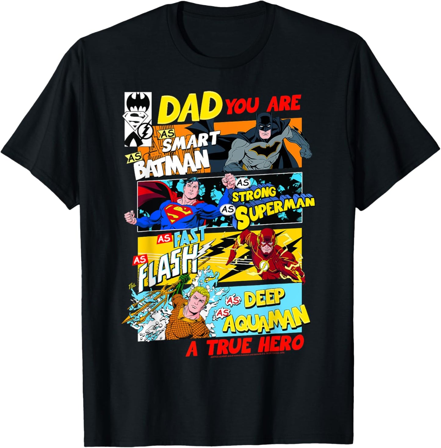 DC Comics Father's Day Justice League Dad Attributes T-Shirt