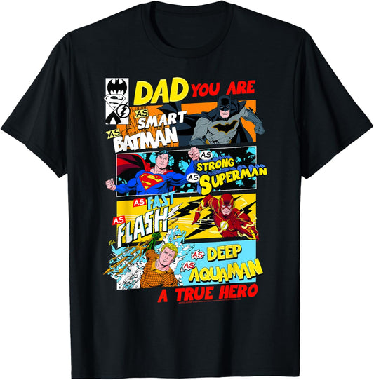 DC Comics Father's Day Justice League Dad Attributes T-Shirt