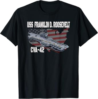 USS Franklin D. Roosevelt CVA-42 Aircraft Carrier Veterans T-Shirt