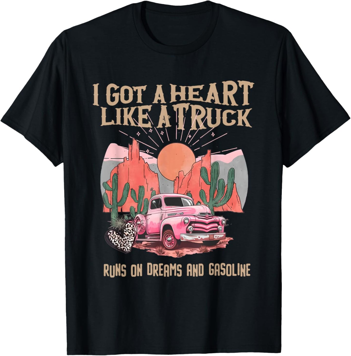 I Got A Heart Like A Truck Western Country Music Cowboy T-Shirt
