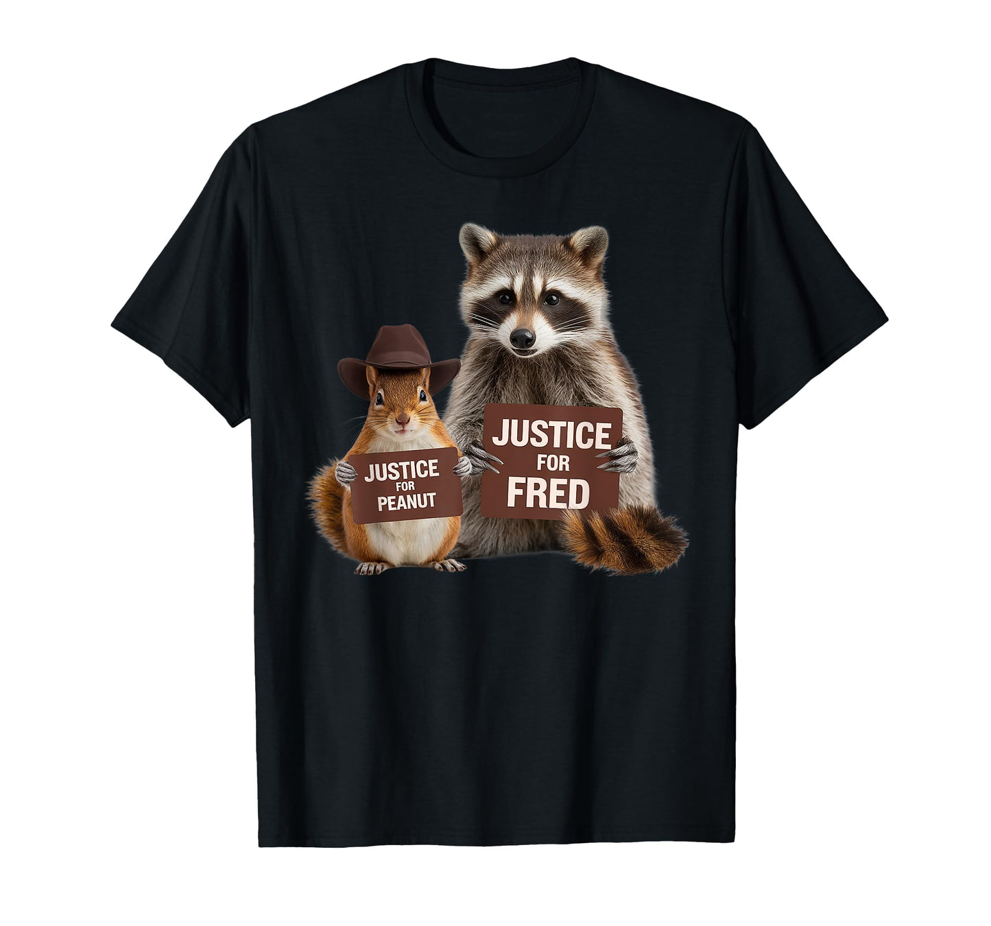 Justice For Peanut And Fred Gifts For Squirrel Raccoon Lover T-Shirt