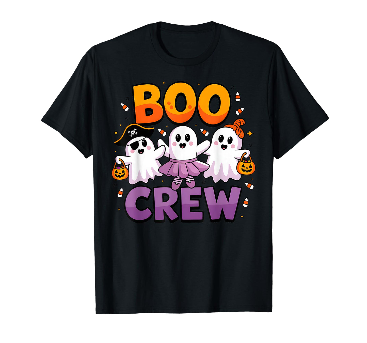 Boo Crew Cute Halloween Ghosts Matching Family Outfit T-Shirt
