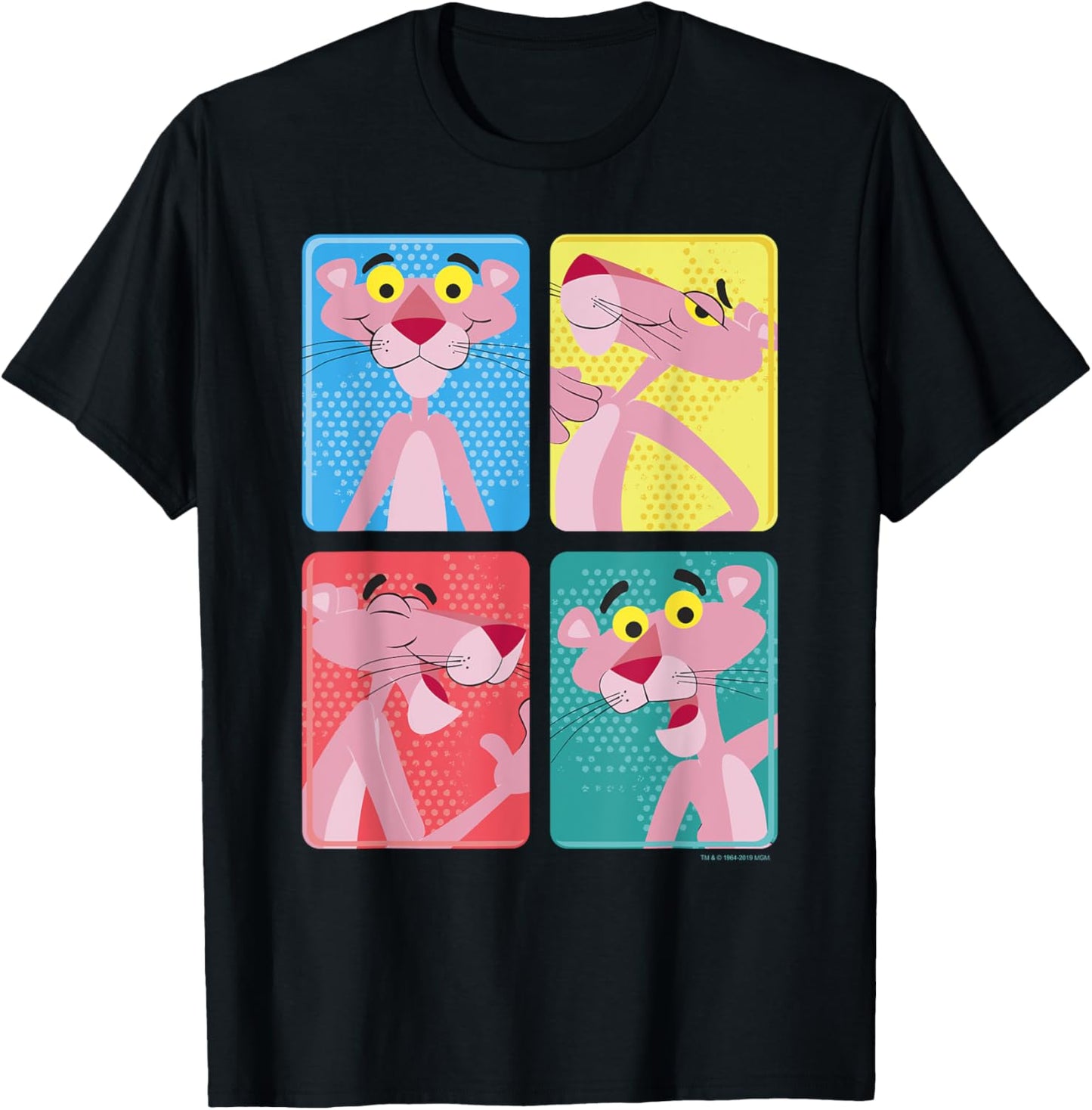 Pink Panther Colorful Portrait Pose Panels T-Shirt