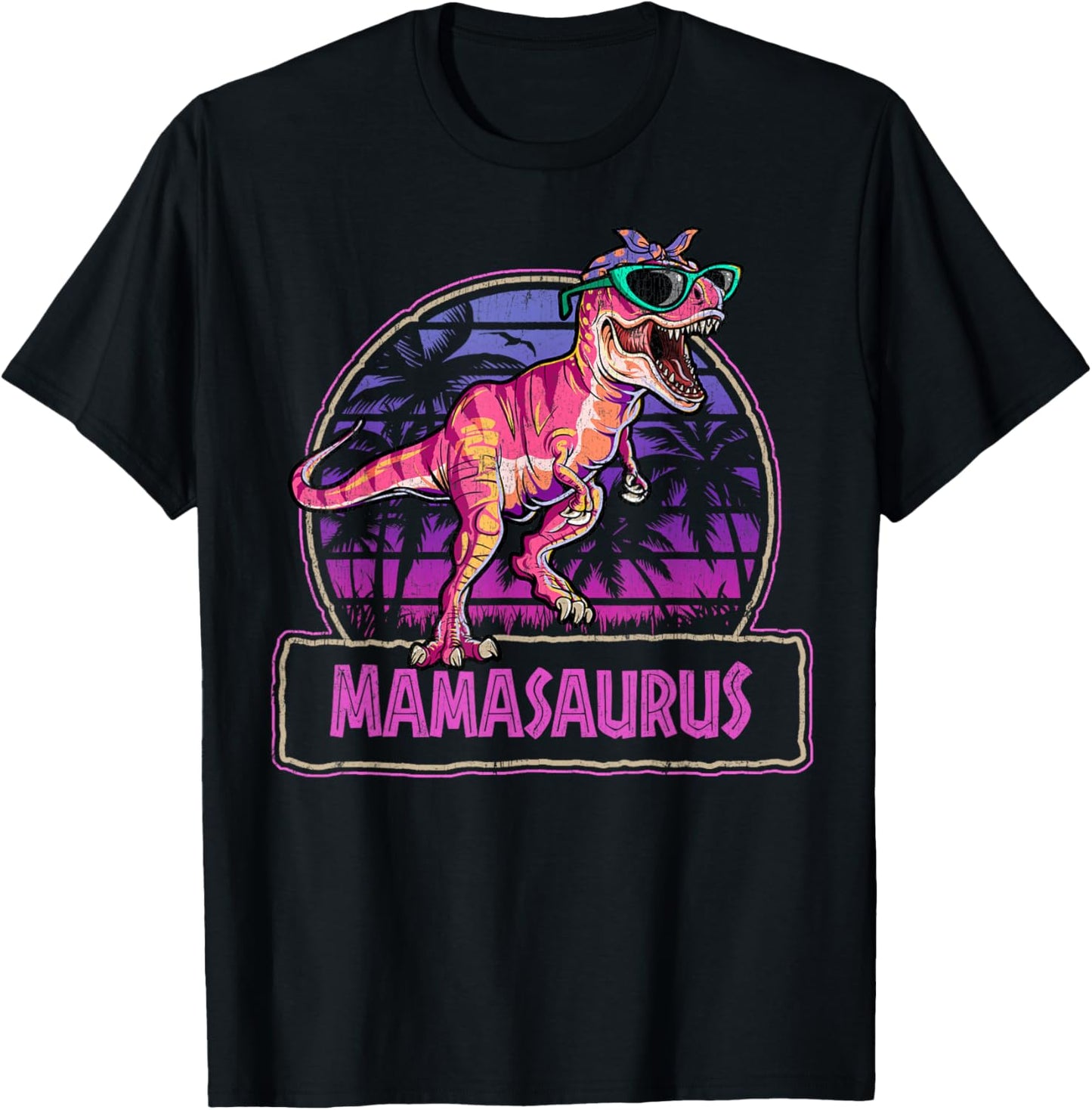 Mamasaurus T Rex Mama Saurus Women Dinosaur Family Matching T-Shirt