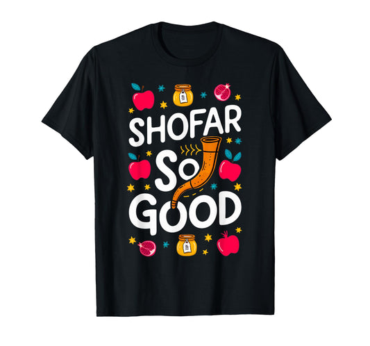 Rosh Hashanah Jewish New Year Shana Tova Apple Honey Shofar T-Shirt