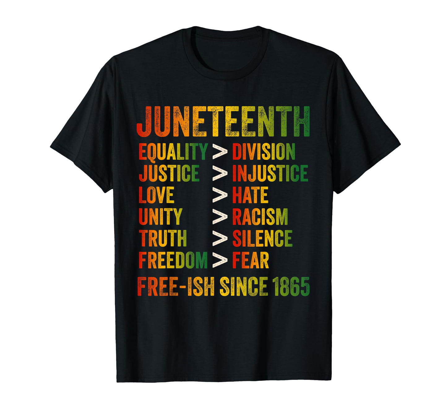 Juneteenth Freeish Since 1865 Black History Women Men Family T-Shirt