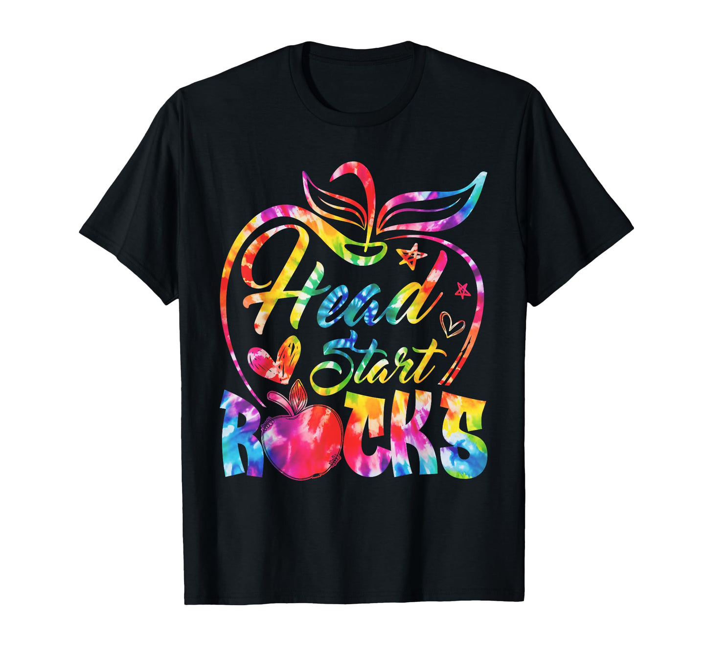 Head Start Rocks Teachers Educators Tie Dye Back To School T-Shirt