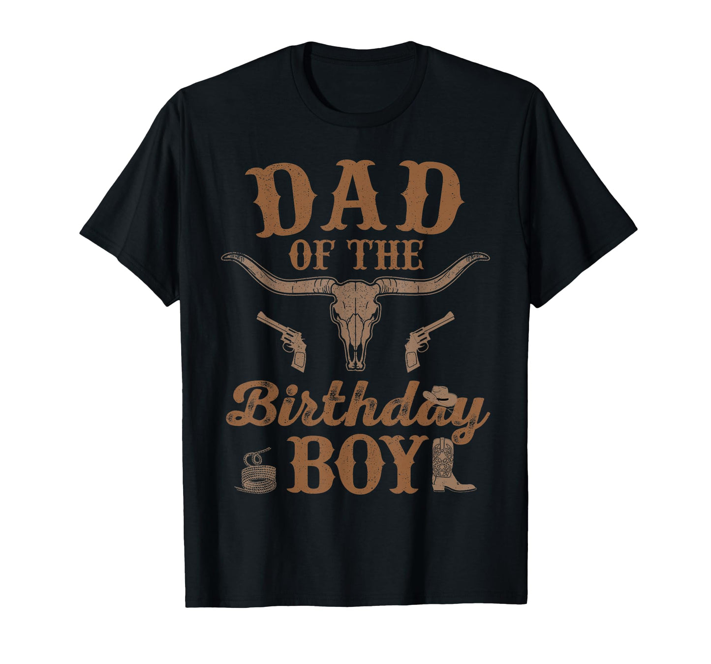 Dad of The Birthday Boy Western Rodeo Cowboy Family Matching T-Shirt