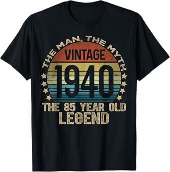 85 Year Old Gifts Vintage 1940 Limited Edition 85th Birthday T-Shirt