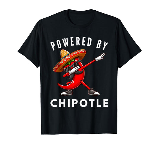 Dabbing Chili Pepper Sunglasses Powered By Chipotle T-Shirt