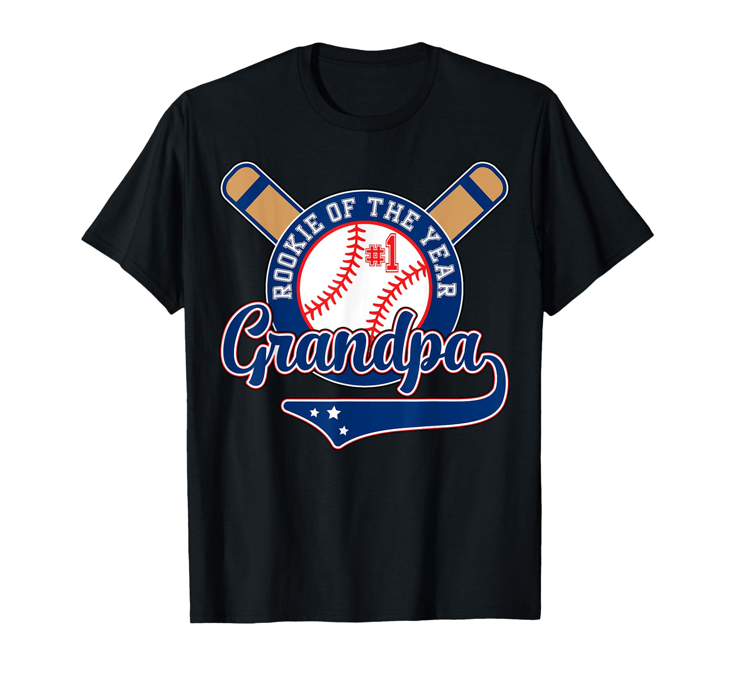 Grandpa Rookie of Year 1st Birthday Baseball Theme Matching T-Shirt