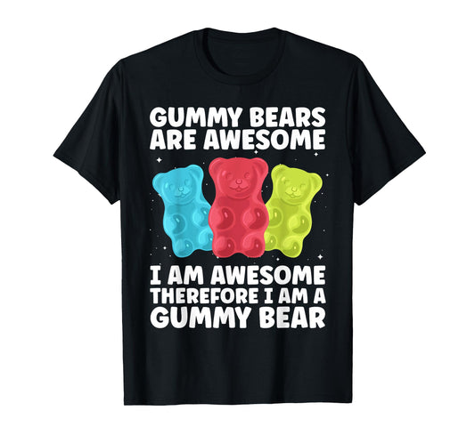 Funny Gummy Bear Art For Kids Girl Women Candy Lover Gummies T-Shirt