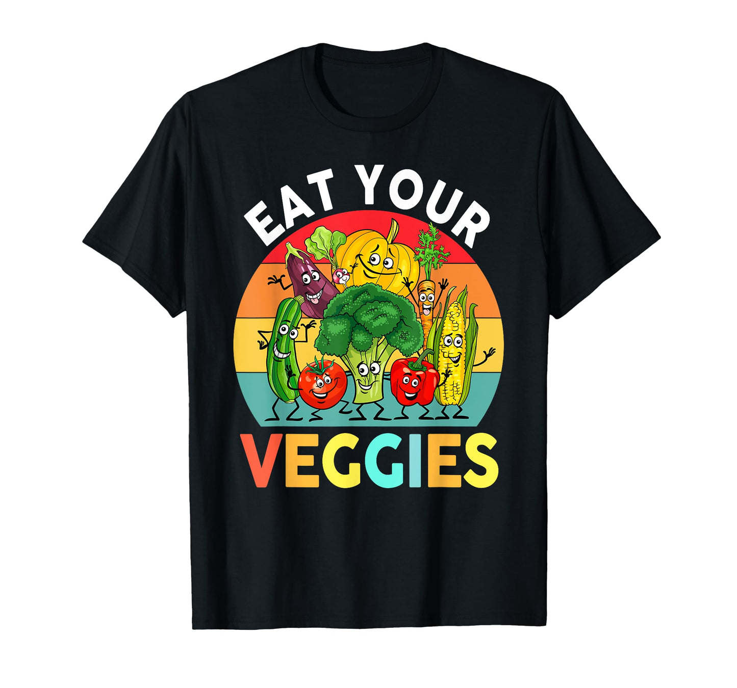Vegan Shirt Kids Toddler Boys Eat Your Veggies Vegetables T-Shirt