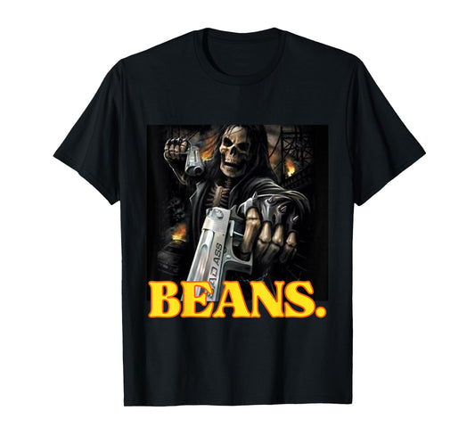 Beans Enjoyer Funny Cringe Hard Skeleton Meme T-Shirt