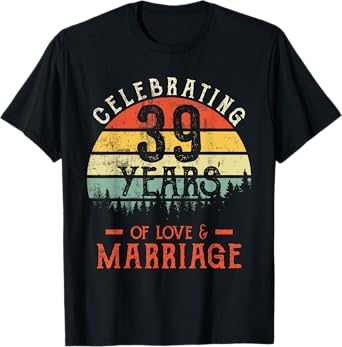 Legends Vintage 39 years marriage anniversary Crew His/Her T-Shirt