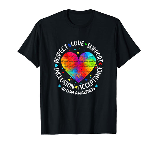 Autism Respect Love Inclusion Acceptance Awareness Women Kid T-Shirt