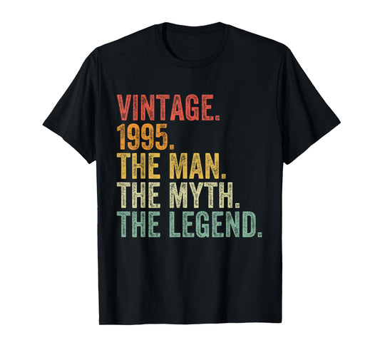 29th Birthday Vintage 1995 The Man The Myth The Legend T-Shirt
