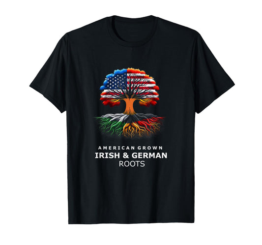 American Raised with Irish and German Roots T-Shirt