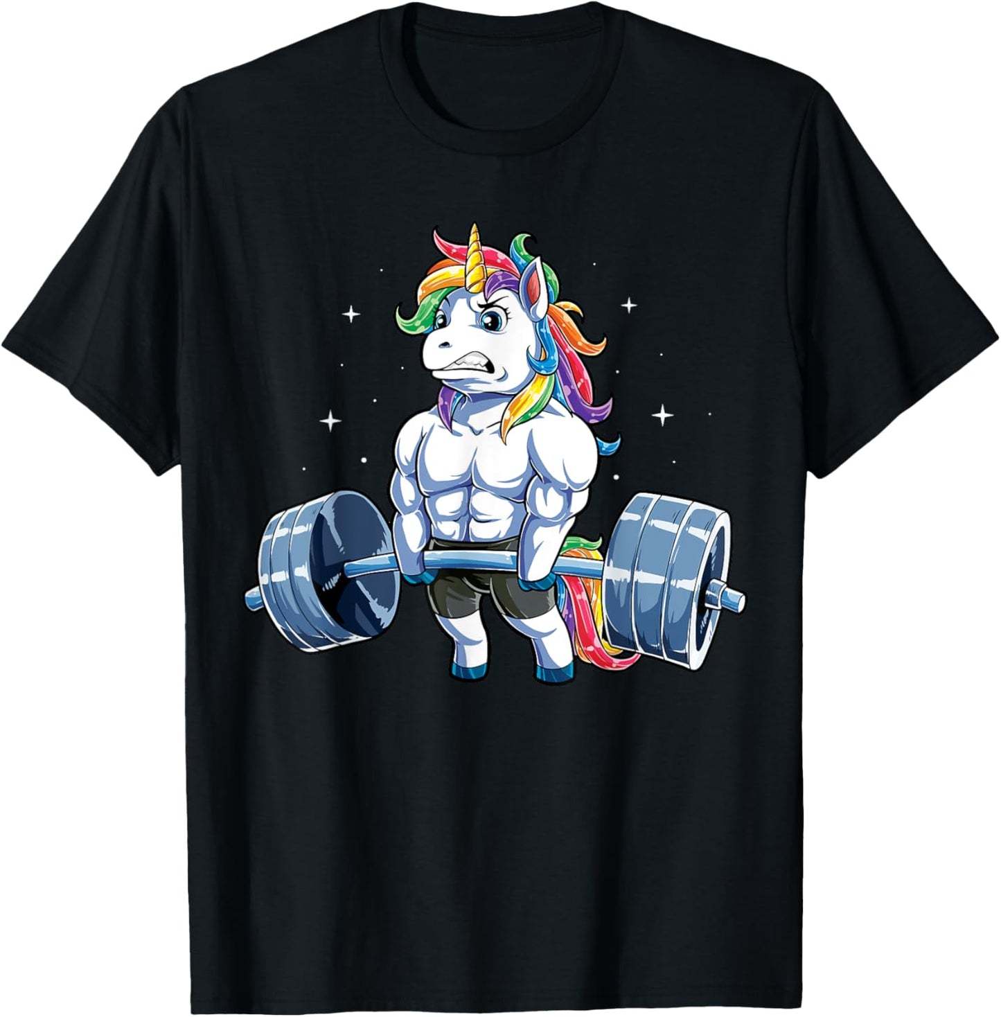 Unicorn Weightlifting Deadlift Fitness Gym Men Women Barbell T-Shirt