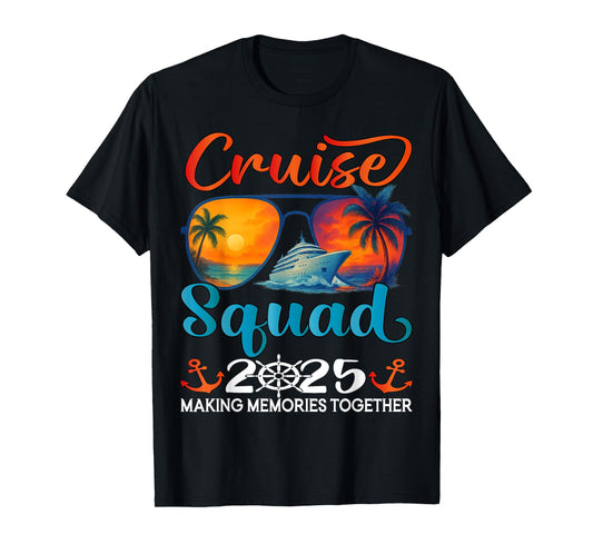 Cruise Squad 2025 Friends Family Vacation Matching Group T-Shirt