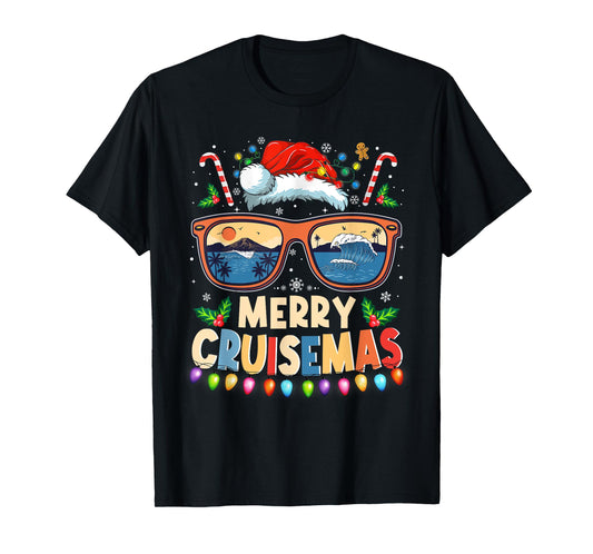 Merry Cruisemas 2025 Funny Christmas Santa Reindeer Cruise T-Shirt