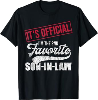 2nd Favorite Son In Law Vintage Funny Parent Men Women T-Shirt