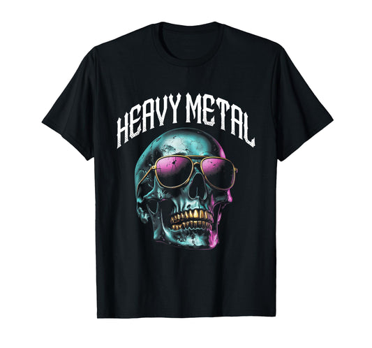 Heavy Metal Skull - Vintage Skull Heavy Metal Concert T-Shirt