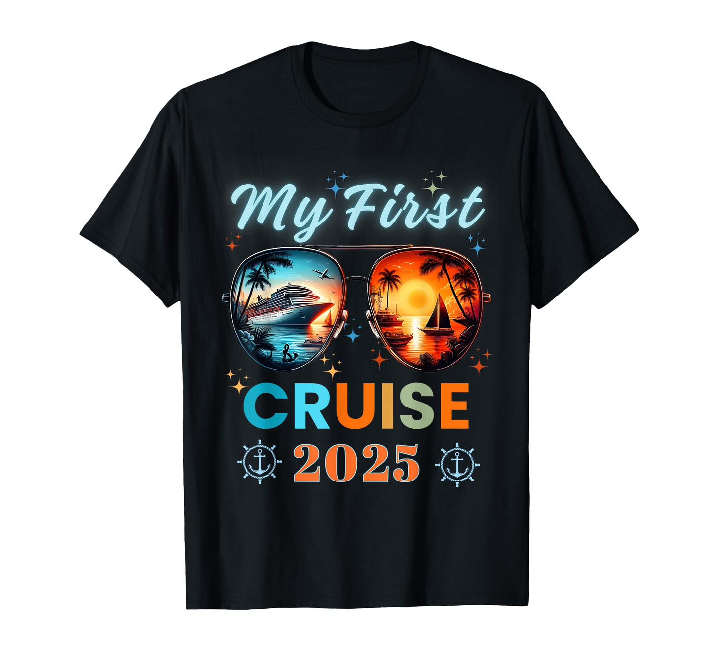 My First Ship Cruise Vacation 2025 Family Trip Girls Squad T-Shirt