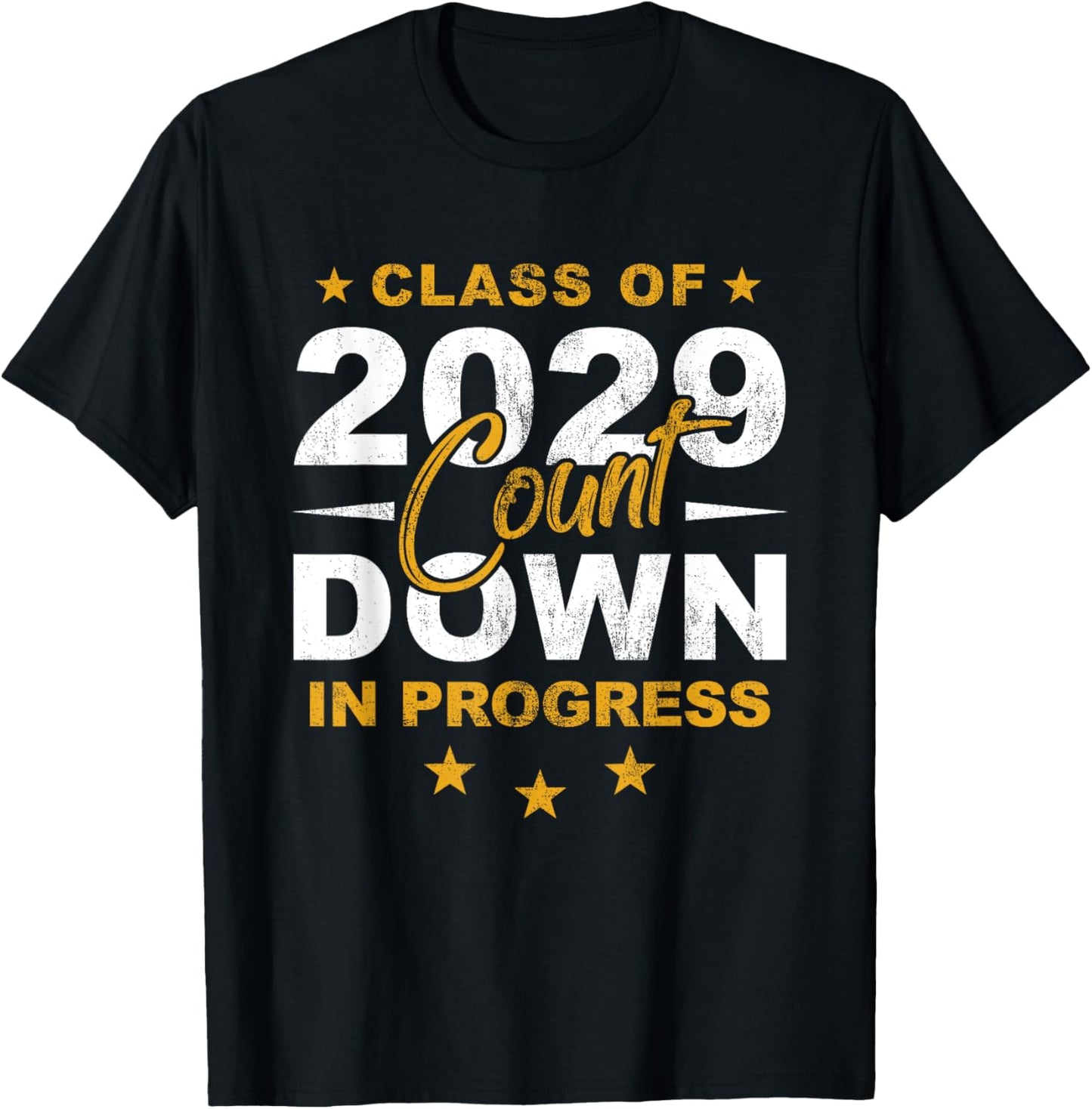 Class Of 2029 Count Down Graduating Fun First Day 8th Grader T-Shirt