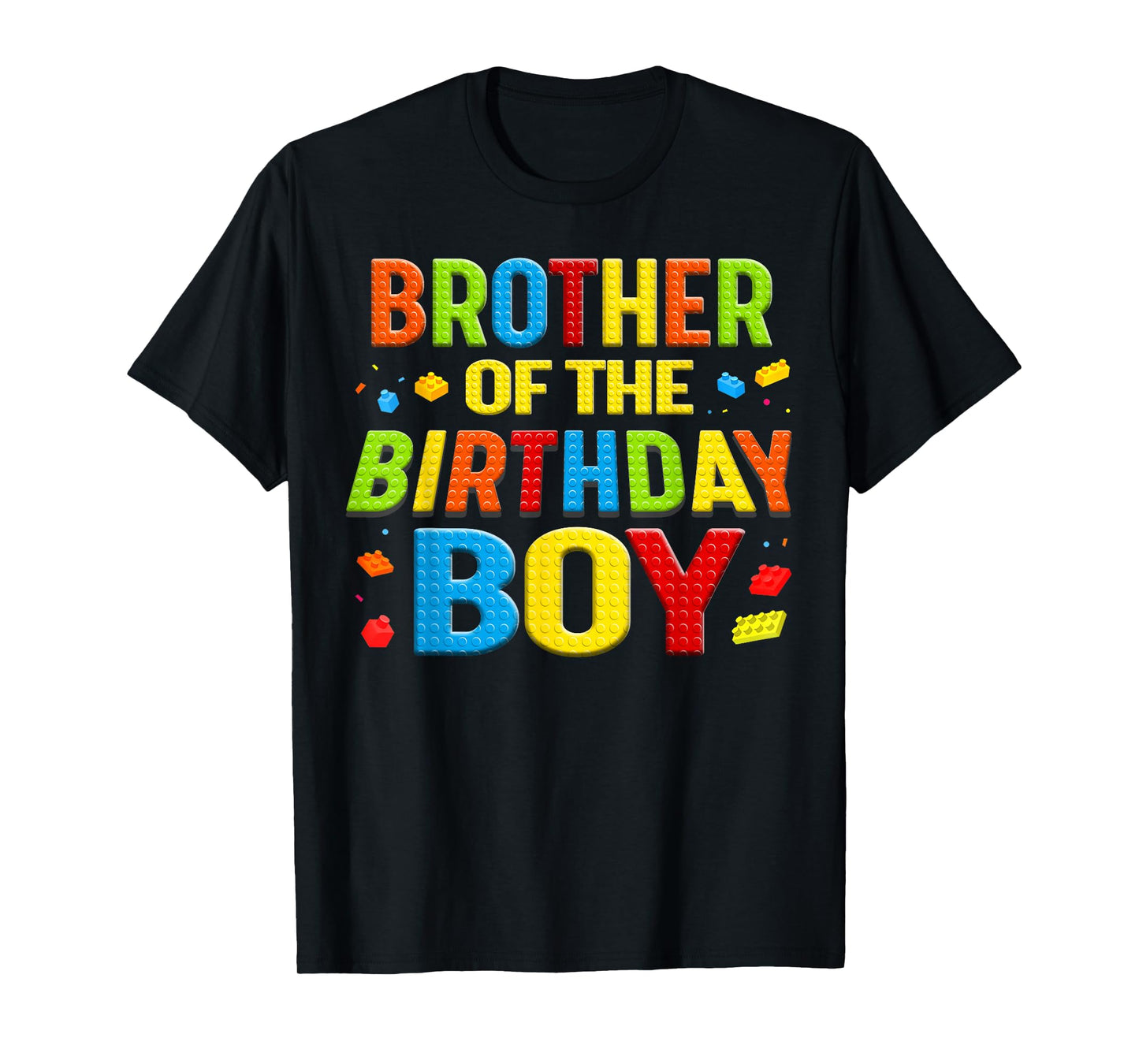 Brother Of The Birthday Boy Building Blocks Birthday Family T-Shirt