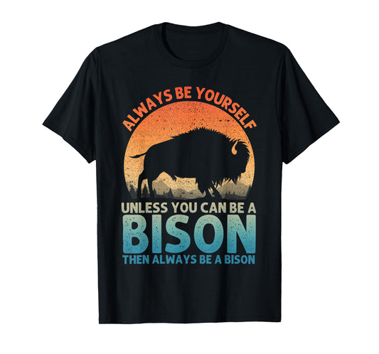 Cool Bison Design For Men Women Buffalo Animal Lovers Bison T-Shirt
