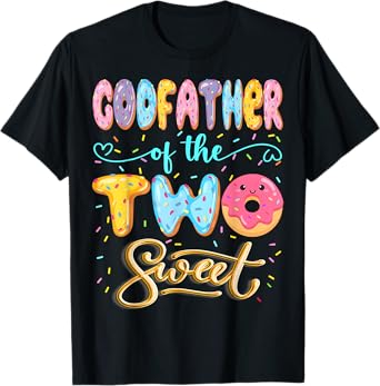 GodFather Of The Two Sweet Donut Lover 2Nd Birthday Girl T-Shirt